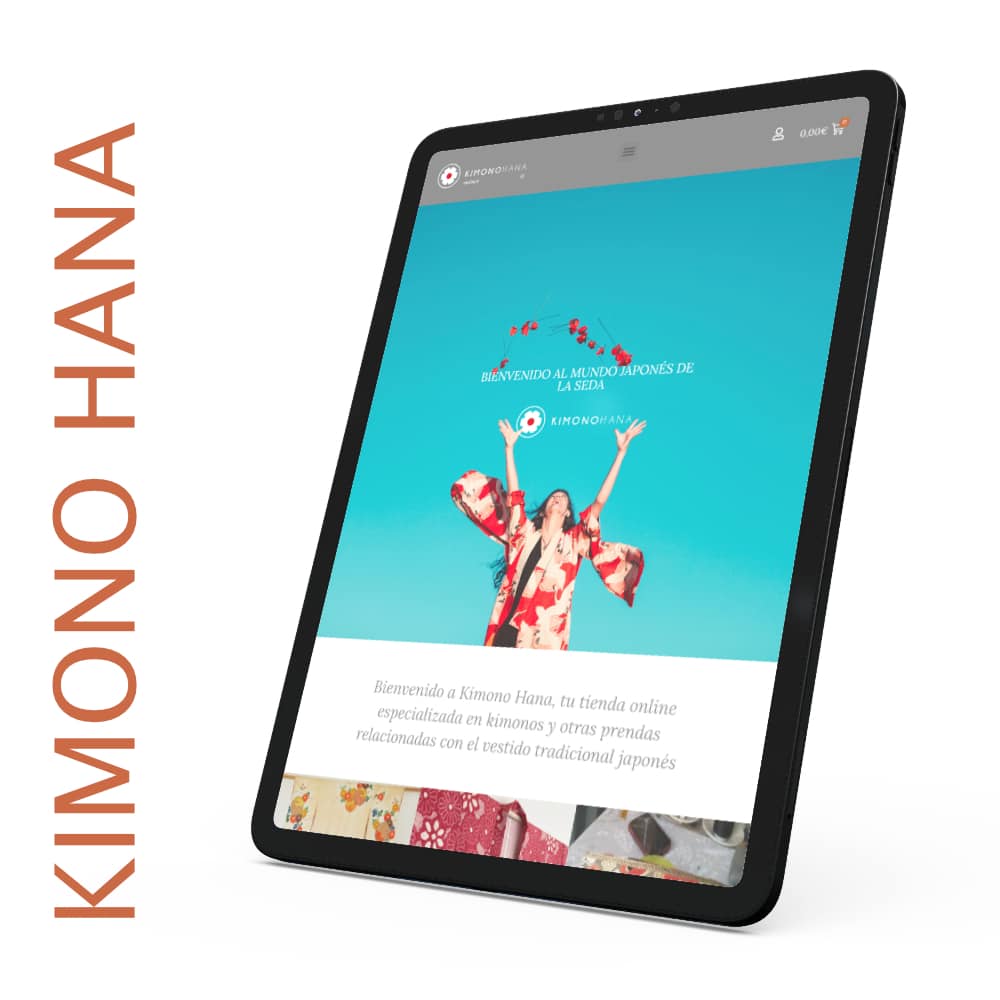 diseño y desarrollo de página web kimonohana.com