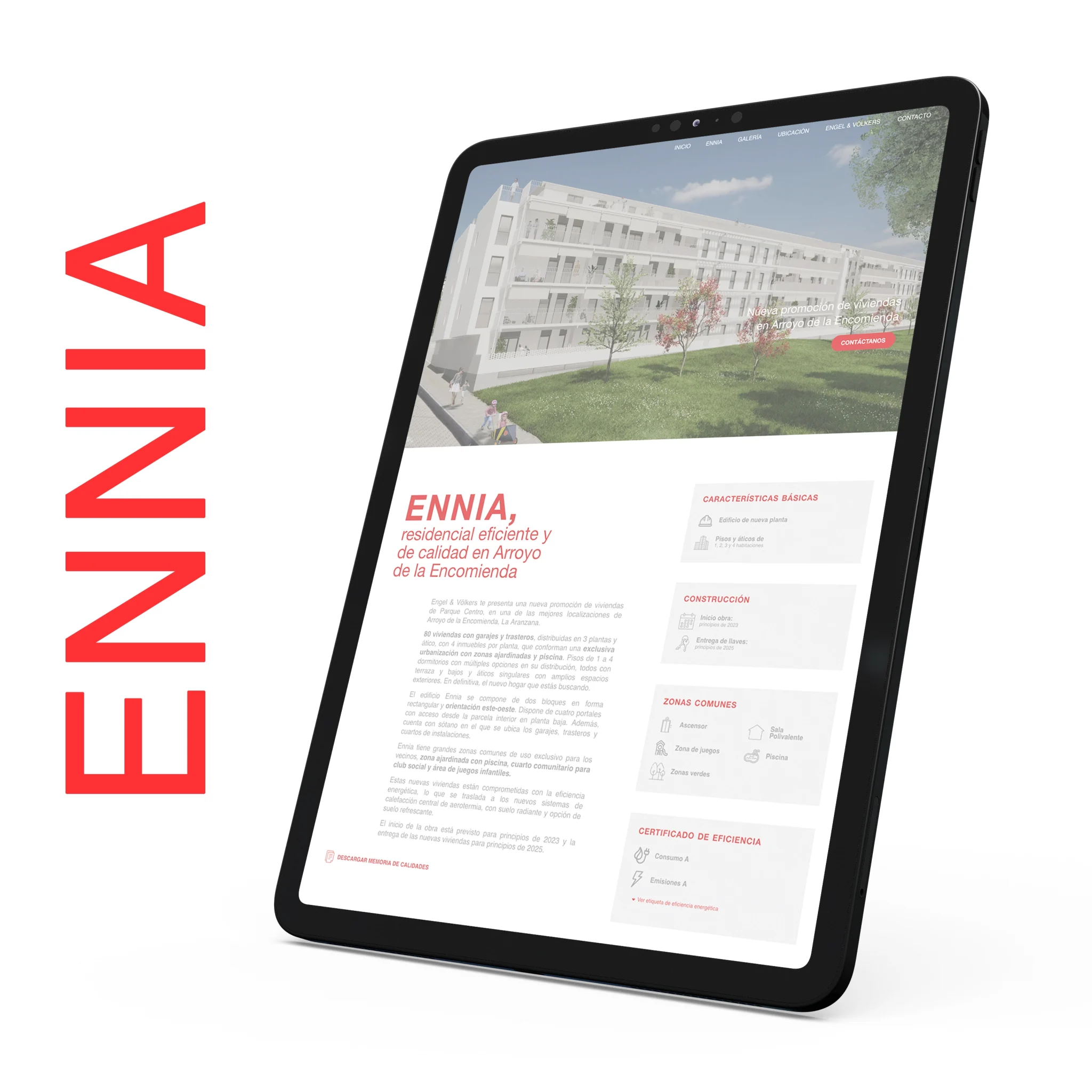 Desarrollo web: Edificio Ennia
